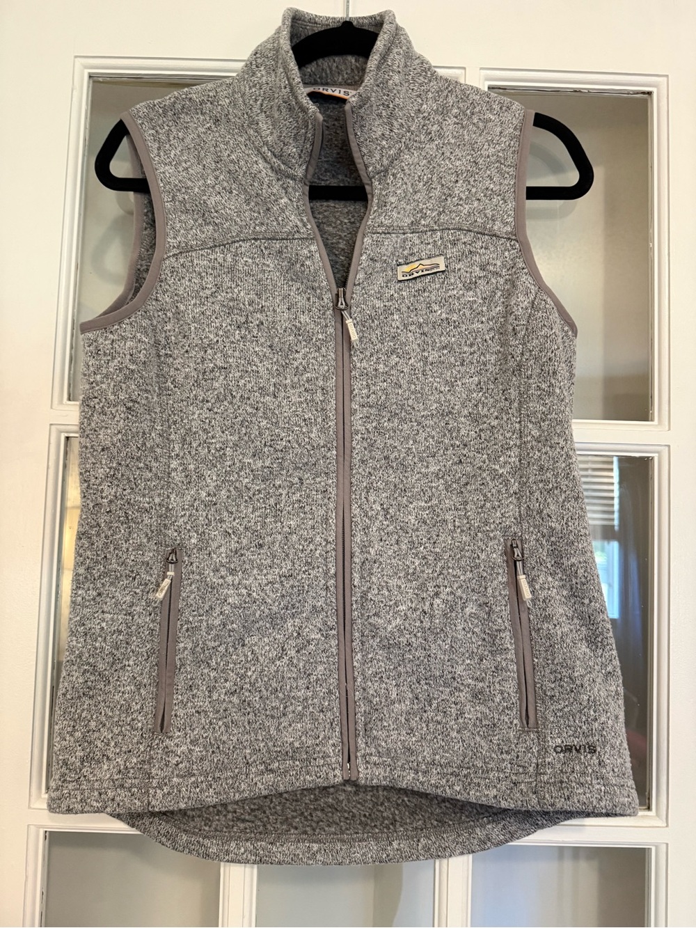 Orvis Heather Gray Sweater Fleece Zip-Up Vest